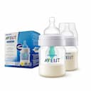 شیشه شیر اونت کلاسیک 125 میل 2 عددی + سوپاپ دار Avent